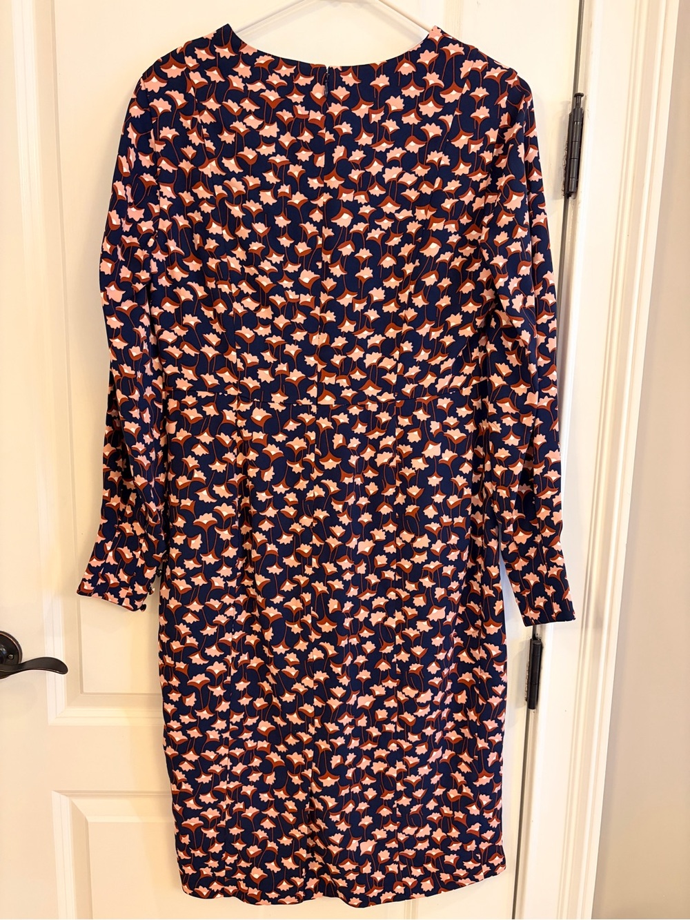 NWT Boden Hannah Floral Dress US 8 UK 12 Navy Long Sleeve Stretch - Picture 3 of 11